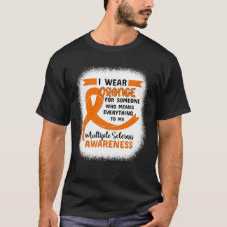 Camiseta Visto laranja Sensibilização para a esclerose múlt