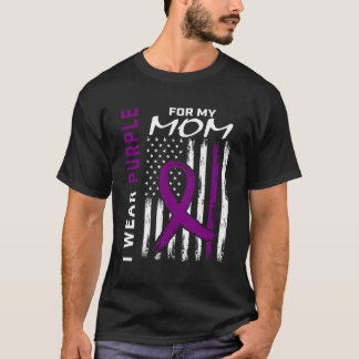 Camiseta Visto Mãe Roxa Demtia Alzheimers Consciencia a Amé