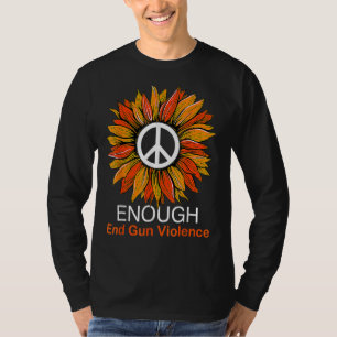 Camiseta Visto Orange Peace Sunflower chega de violência co