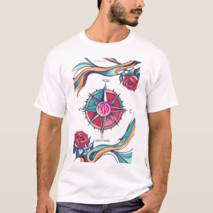 Camiseta visto Romântico "Você É Meu Tudo"