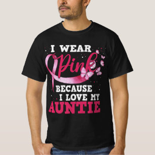 Camiseta Visto Rosa Eu Amo Minha Tia Cancer De Mama Consciê