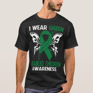 Camiseta Visto Verde Para A Consciência Das CRIANÇAS DEFICI