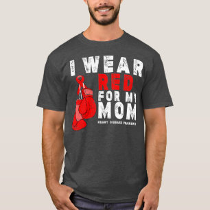Camiseta Visto Vermelho Para A Consciência Da Doença Cardía