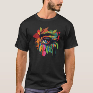 Camiseta Visual Abstrato Colorido Atraente