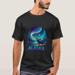 Camiseta Visualização da Aurora das Luzes do Norte do Alasc