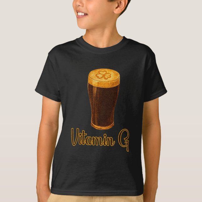 Camiseta Vitamin Beer Lucky Shamrock Funny Patrick’s Day Me (Frente)