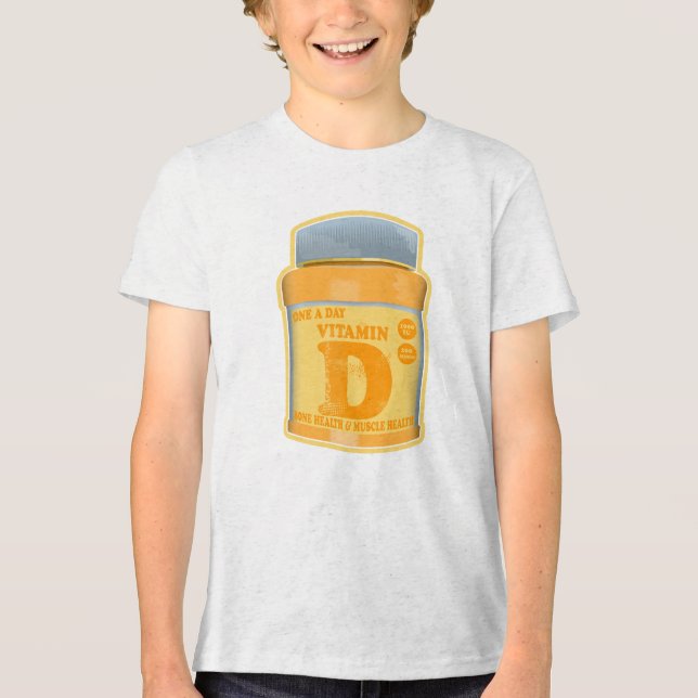 Camiseta Vitamina D cápsulas saúde e bem-estar (Frente)
