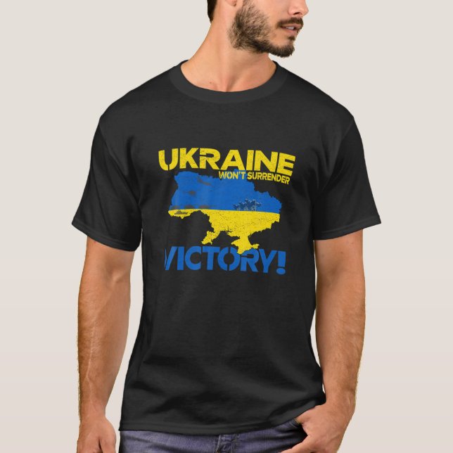 Camiseta Vitória Dos Ucranianos Para A Glória Da Ucrânia (Frente)