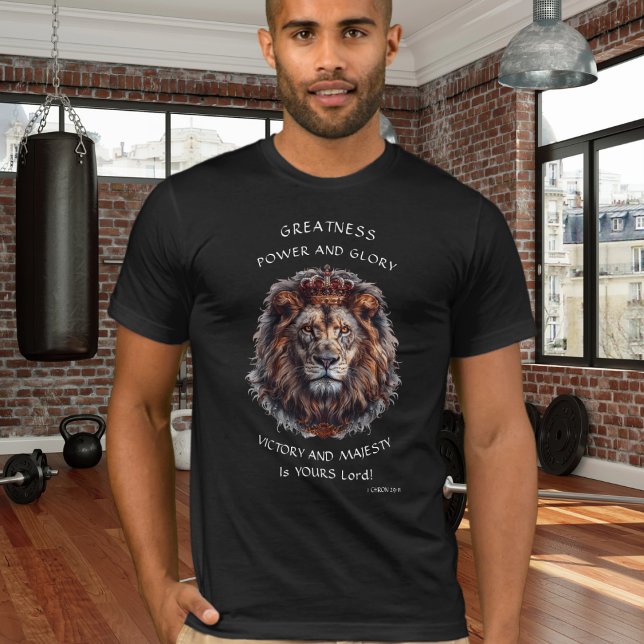 Camiseta Vitória e Poder Rei Da Criação Leão (Criador carregado)