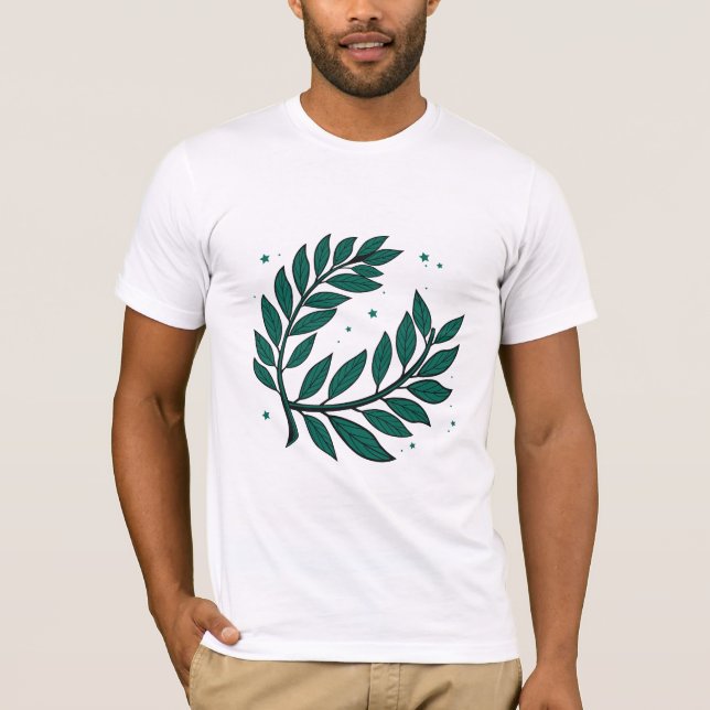 Camiseta Vitória E Realização De Green Laurel Wreath (Frente)