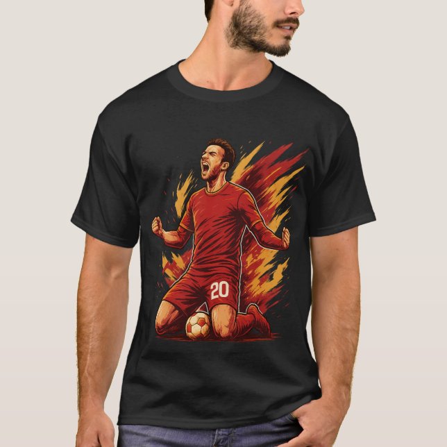 Camiseta Vitória Isolável - Celebração de Futebol Vermelho  (Frente)