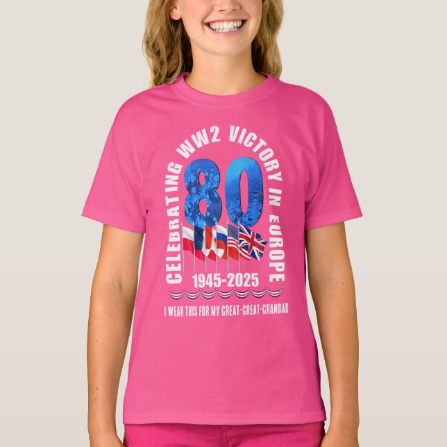 Camiseta Vitória na Europa - 80 de Aniversário da Família (Frente)