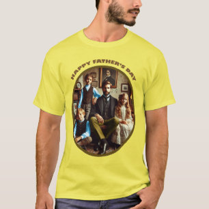 Camiseta Vitoriano Feliz Dia de os pais com Crianças URM