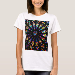 Camiseta vitrinas coloridas da igreja