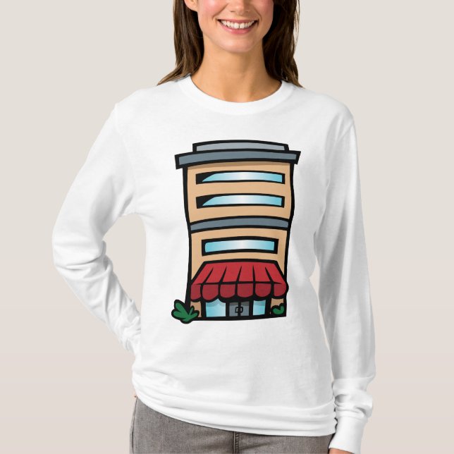 Camiseta Vitrine e Edifício Comercial (Frente)