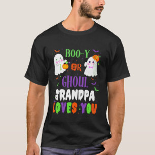 Camiseta Viu ou Fantasma Vovô Ama Você Viu Halloween Bebê