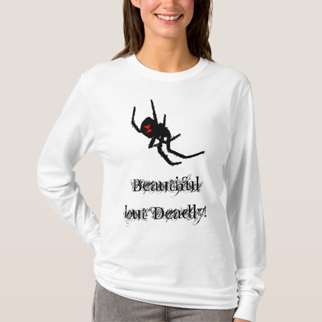Camiseta Viúva negra aranha-bonita mas inoperante (Frente)