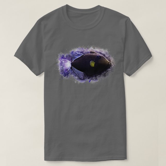 Camiseta Viúvas disparam Melichthys vidua (Frente do Design)