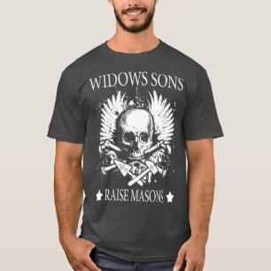 Camiseta Viúvas Masônicas Son Raise Masons Pais Crânios