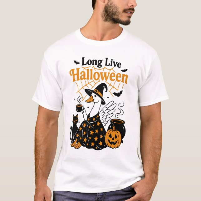 Camiseta Viva a Gansa Bruxa do Halloween (Frente)