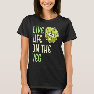 Camiseta Viva a Vida nos Legumes Alface Vegetariano Vida V