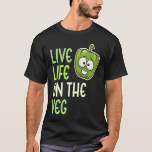 Camiseta Viva a Vida nos Legumes Legume Pimenta Vegano Vid