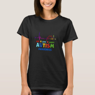 Camiseta Viva Amar Aceitar Consciência do Autismo