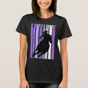 Camiseta Viva Amar Cowgirl Rodeio Corrida de Barril Cavalga