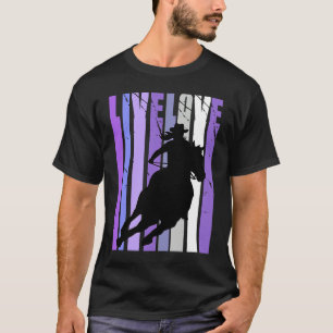 Camiseta Viva Amar Cowgirl Rodeio Corrida De Barril De Cava