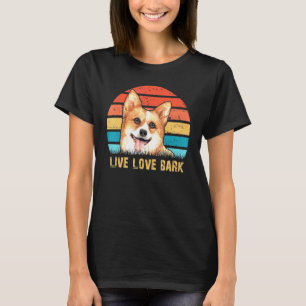Camiseta Viva Amar Latir Retro Vintage Corgi Galês Cachorro