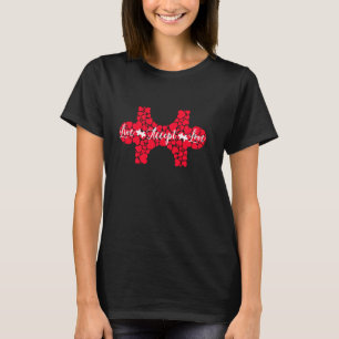 Camiseta Viva Ame Aceite Consciência do Autismo Coração Mãe