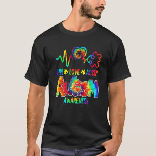 Camiseta Viva Amor Aceite Consciencialização do Autismo Ace