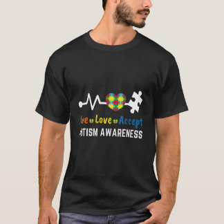 Camiseta Viva Amor Aceite Conscientização do Autismo Para E