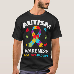 Camiseta Viva, amor, aceite, mês de consciência do autismo