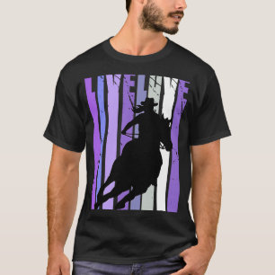 Camiseta Viva Amor Cowgirl Rodeio Corrida De Barril De Cava
