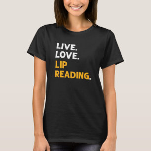 Camiseta Viva Amor Leitura Labial Língua de Sinais ASL Surd