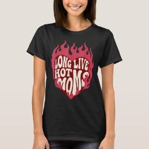 Camiseta Viva as mães quentes retro engraçado humor de mãe