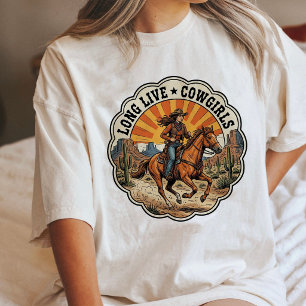 Camiseta Viva as Vaqueiras do Oeste Cavalgadora de Cavalos