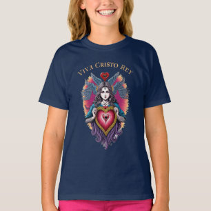 Camiseta Viva Cristo Rey Católica Romana Sagrada
