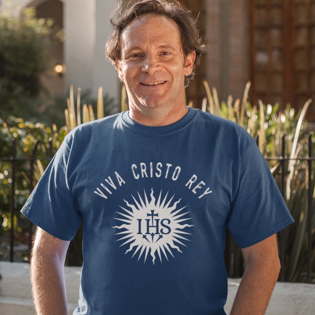 Camiseta Viva Cristo Rey Cristeros Católicos Presente (Criador carregado)