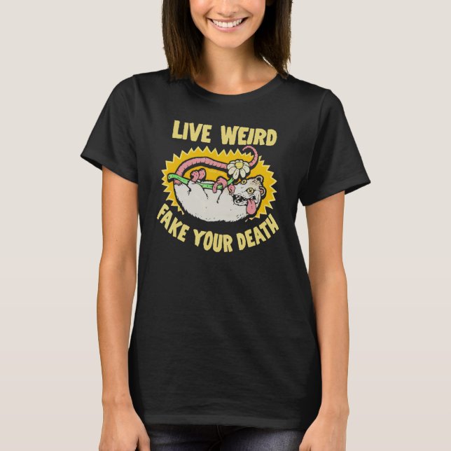 Camiseta Viva Estranho Finge Sua Morte (Frente)