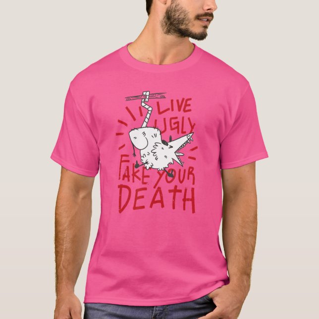 Camiseta VIVA FALA FALA A SUA MORTE Engraçado Possum Ogambm (Frente)