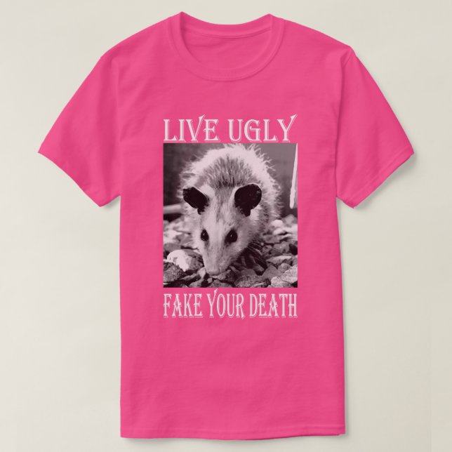 Camiseta Viva Falso Sua Morte Engraçada Citações (Frente do Design)