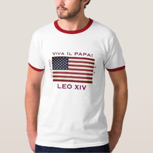 Camiseta Viva Il Papa LEO XIV Camisa-T masculino