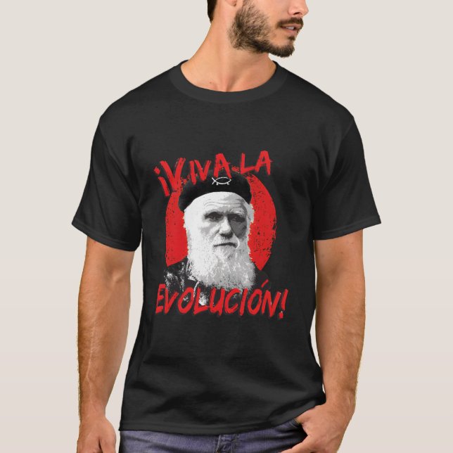 Camiseta Viva La Evolucion Darwin (Frente)
