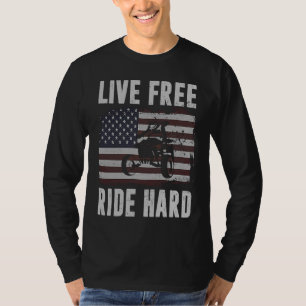 Camiseta Viva Livre Dirija Duro 4 Rodas ATV Quad Corrida Am