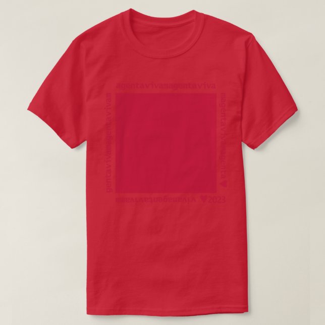 Camiseta Viva Magenta - Cor da amostra de 2023 (Frente do Design)
