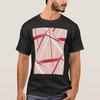 Camiseta Viva Magenta E White Strips Em Dogwood Pálida