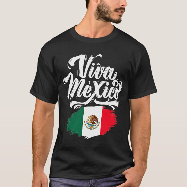 Camiseta Viva Mexica 16 de setembro Dia da Independência Mé (Frente)