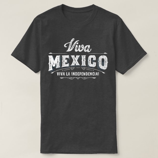 Camiseta Viva México 16 de setembro Dia da Independência Me (Frente do Design)